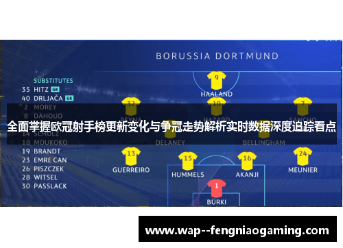 全面掌握欧冠射手榜更新变化与争冠走势解析实时数据深度追踪看点